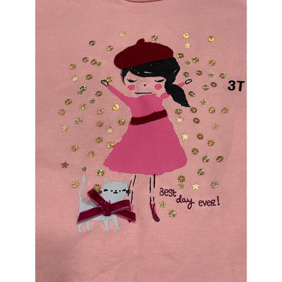 Lovely Girls T-shirt Long Sleeve Size 3T - Picture 8 of 9